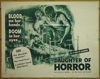 h123 DAUGHTER OF HORROR half-sheet movie poster '55 ghoulish monster!