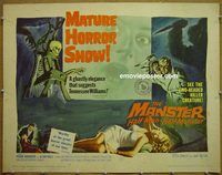 h137 MANSTER/HORROR CHAMBER OF DR FAUSTUS half-sheet movie poster '62
