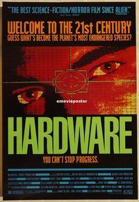 h314 HARDWARE one-sheet movie poster '90 Dylan McDermott, Iggy Pop