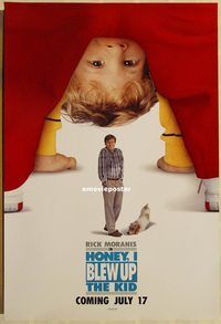 h246 HONEY I BLEW UP THE KID DS teaser one-sheet movie poster '92 Moranis
