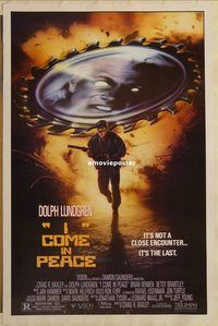 h169 I COME IN PEACE DS one-sheet movie poster '90 Dolph Lundgren