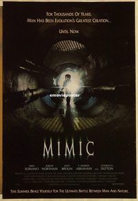 h261 MIMIC DS advance one-sheet movie poster '97 Mira Sorvino, Jeremy Northam