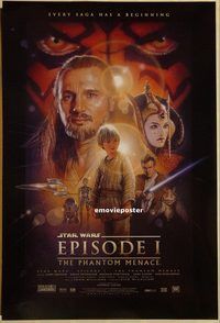 h266 PHANTOM MENACE DS one-sheet movie poster '99 Star Wars Episode I