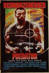 h197 PREDATOR one-sheet movie poster '87 Arnold Schwarzenegger