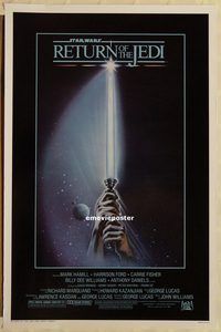 h201 RETURN OF THE JEDI one-sheet movie poster '83 George Lucas