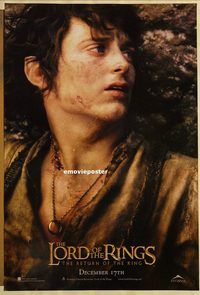 h253 LORD OF THE RINGS: THE RETURN OF THE KING Frodo style teaser DS 1sh '03 Elijah Wood as Frodo!