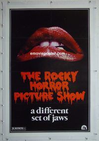 h026 ROCKY HORROR PICTURE SHOW linen one-sheet movie poster '75 Tim Curry