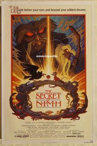 h203 SECRET OF NIMH one-sheet movie poster '82 Don Bluth cartoon!