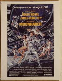 h069 MOONRAKER special movie poster '79 Moore as James Bond