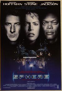 h276 SPHERE DS one-sheet movie poster '98 Dustin Hoffman, Sharon Stone