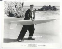 j045 BEACH BLANKET BINGO vintage 8x10 still '65 Keaton w/surfboard!