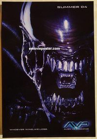 n010 ALIEN VS PREDATOR alien teaser one-sheet movie poster '04