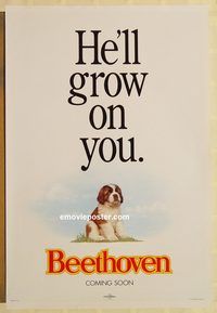 n023 BEETHOVEN DS teaser one-sheet movie poster '92 Charles Grodin
