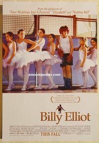 n026 BILLY ELLIOT DS advance one-sheet movie poster '00 Jamie Bell