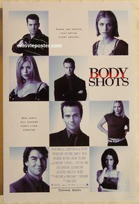 n028 BODY SHOTS DS advance one-sheet movie poster '99 Tara Reid, Peet