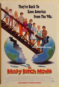 n030 BRADY BUNCH MOVIE DS advance one-sheet movie poster '95 Shelley Long