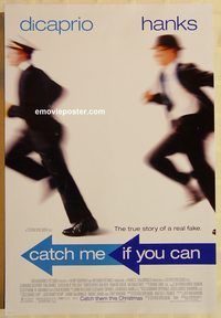 n038 CATCH ME IF YOU CAN DS advance one-sheet movie poster '02 DiCaprio