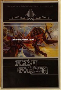 n001 FLASH GORDON teaser one-sheet movie poster '80 Max Von Sydow