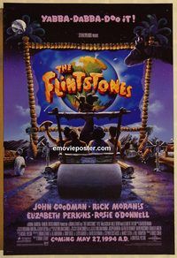 n071 FLINTSTONES DS advance one-sheet movie poster '94 John Goodman