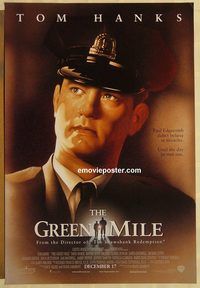 n080 GREEN MILE DS advance one-sheet movie poster '99 Stephen King, Hanks