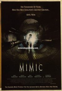 n128 MIMIC DS advance one-sheet movie poster '97 Mira Sorvino, Northam