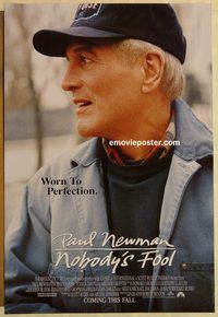 n136 NOBODY'S FOOL DS advance one-sheet movie poster '94 Paul Newman