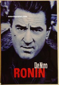 n167 RONIN DS teaser one-sheet movie poster '98 Robert De Niro, Jean Reno