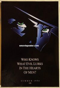 n174 SHADOW DS teaser one-sheet movie poster '94 Alec Baldwin