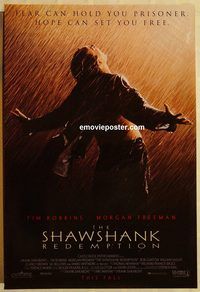 n175 SHAWSHANK REDEMPTION advance one-sheet movie poster '94 Tim Robbins