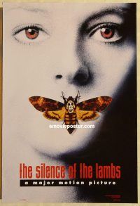 n178 SILENCE OF THE LAMBS style A DS teaser one-sheet movie poster '90
