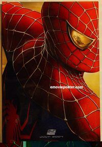 n187 SPIDER-MAN 2 teaser one-sheet movie poster '04 Tobey Maguire,