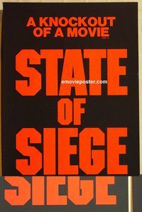 n192 STATE OF SIEGE teaser one-sheet movie poster '73 Yves Montand