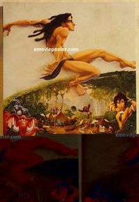n196 TARZAN DS advance one-sheet movie poster '99 cool Disney jungle