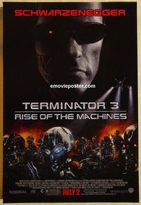 n198 TERMINATOR 3 DS advance one-sheet movie poster '03 Schwarzenegger