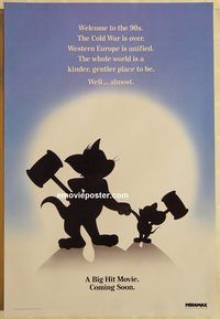 n202 TOM & JERRY THE MOVIE teaser one-sheet movie poster '92 cartoon!