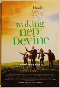 n213 WAKING NED DEVINE DS advance one-sheet movie poster '98 Bannen, Kelly