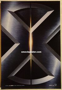 n219 X-MEN DS teaser one-sheet movie poster '00 Patrick Stewart, Halle Berry