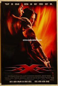 n220 XXX DS advance one-sheet movie poster '02 Vin Diesel, Asia Argento