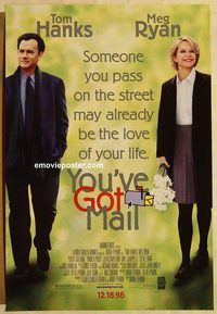 n221 YOU'VE GOT MAIL DS advance one-sheet movie poster '98 Tom Hanks