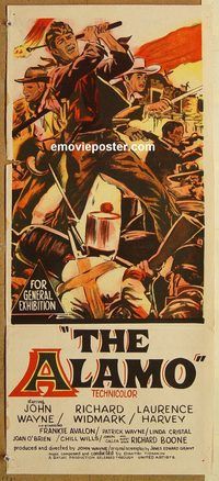 p018 ALAMO Australian daybill movie poster '60 John Wayne, Richard Widmark