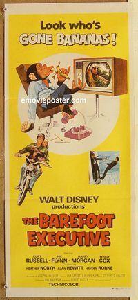 p068 BAREFOOT EXECUTIVE Australian daybill movie poster '71 Walt Disney