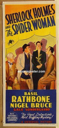 p913 SHERLOCK HOLMES & THE SPIDER WOMAN Australian daybill movie poster '44