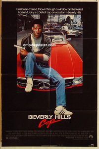 t074 BEVERLY HILLS COP one-sheet movie poster '84 Eddie Murphy