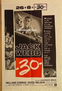 v008 -30- one-sheet movie poster '59 Jack Webb, newspaper reporter!