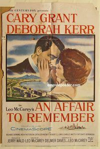 v023 AFFAIR TO REMEMBER one-sheet movie poster '57 Cary Grant, Deb Kerr