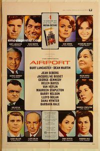 v028 AIRPORT one-sheet movie poster '70 Burt Lancaster, Dean Martin
