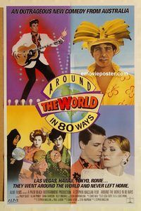v079 AROUND THE WORLD IN 80 WAYS Aust one-sheet movie poster '88 Philip Quast