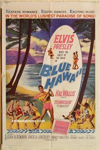 v207 BLUE HAWAII one-sheet movie poster '61 Elvis Presley, Lansbury
