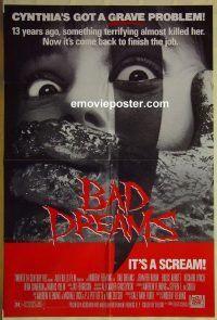 y079 BAD DREAMS one-sheet movie poster '88 Jennifer Rubin, Abbott