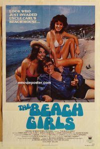 y087 BEACH GIRLS one-sheet movie poster '82 teens, sex & drugs!
